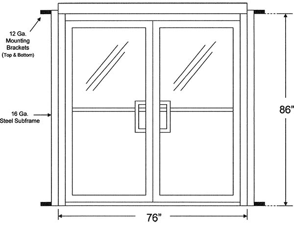 Double Front Door Dimensions