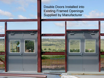 Steel Double Doors with Windows